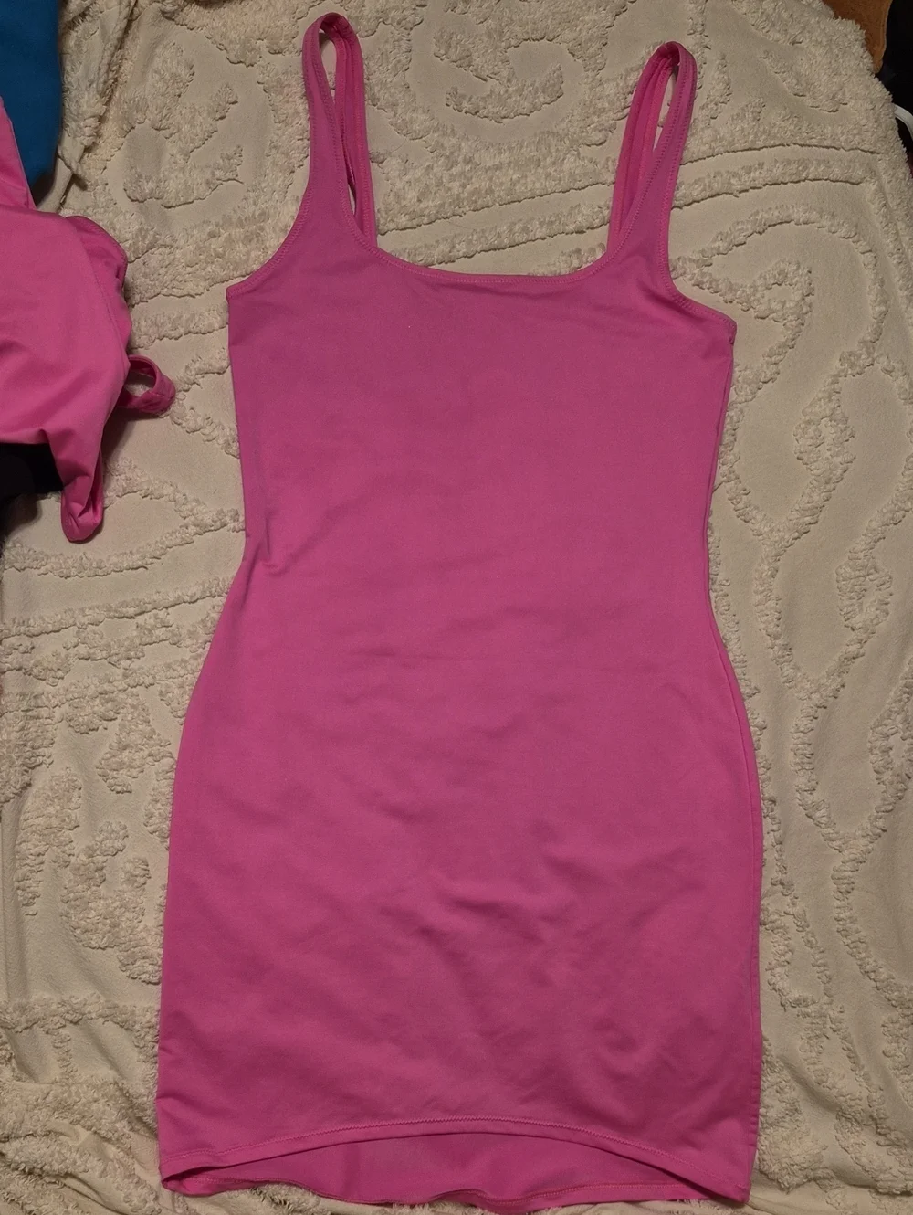 NWT SKIMS Hot Pink Swim Set + Matching Cover-Up Dress | Size Medium
